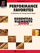 Essential Elements Performance Favorites, Book 1 Percussion band method book cover